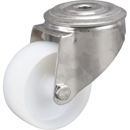 Roulettes pivotantes en acier inoxydable à bandage en matière synthétique TENTE 8470UOO080P3013