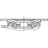 Roulettes pivotantes en acier inoxydable à bandage en matière synthétique TENTE 8470UAD125P62