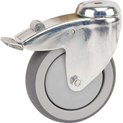 Roulettes pivotantes en acier galvanisé à trou de fixation TENTE 2477PJP125P3011