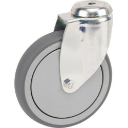 Roulettes pivotantes en acier galvanisé à trou de fixation TENTE 2470PJP150P3011