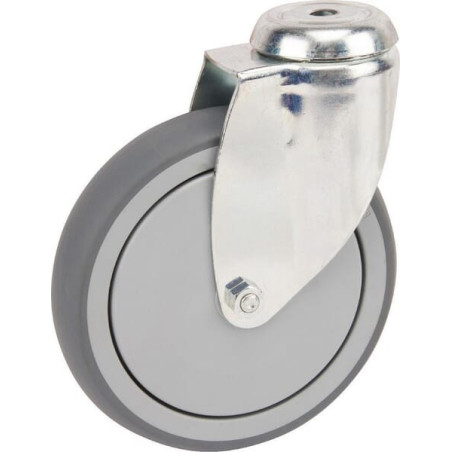 Roulettes pivotantes en acier galvanisé à trou de fixation TENTE 2470PJP150P3011