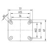 Roulettes pivotantes en acier galvanisé à platine de fixation TENTE 2478PJP150P50