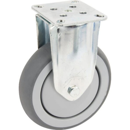 Roulettes pivotantes en acier galvanisé à platine de fixation TENTE 2478PJP100P50