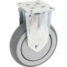 Roulettes pivotantes en acier galvanisé à platine de fixation TENTE 2478PJP100P50
