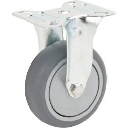 Roulettes pivotantes en acier galvanisé à platine de fixation TENTE 2478PJP075P60