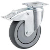 Roulettes pivotantes en acier galvanisé à platine de fixation TENTE 2477PJP075P40