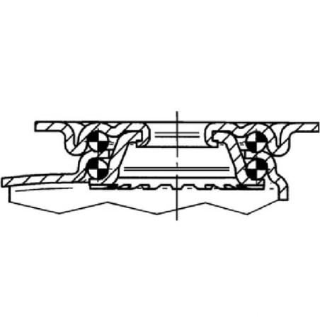 Roulettes pivotantes en acier galvanisé à platine de fixation TENTE 2470PJP075P40