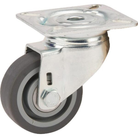 Roulettes pivotantes en acier galvanisé à platine de fixation TENTE 2470PJP050P40