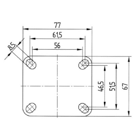 Roulettes pivotantes doubles TENTE 2970PJP075P50