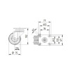 Roulettes pivotantes doubles TENTE 2970PJP075P50