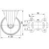 Roulettes pivotantes à bandage TENTE 3478UOR200P63