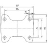 Roulettes pivotantes à bandage TENTE 3478UOR200P63