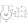 Roulettes pivotantes à bandage TENTE 3478UOR160P63