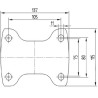 Roulettes pivotantes à bandage TENTE 3478UOR160P63