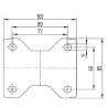 Roulettes pivotantes à bandage TENTE 3478UOJ100P62