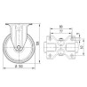 Roulettes pivotantes à bandage TENTE 3478UOJ100P62