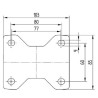 Roulettes pivotantes à bandage TENTE 3478UOJ080P62