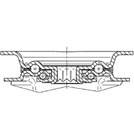 Roulettes pivotantes à bandage TENTE 3477UOJ100P62