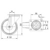 Roulettes pivotantes à bandage TENTE 3470UOR160P63