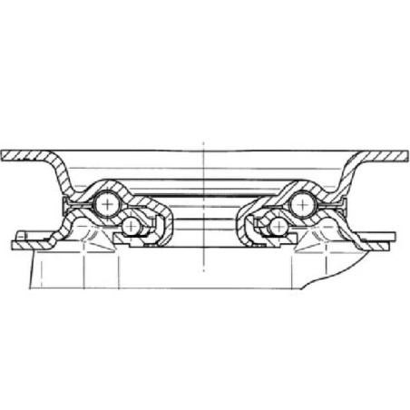 Roulettes pivotantes à bandage TENTE 3470UOJ125P62