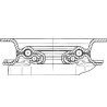 Roulettes pivotantes à bandage TENTE 3470UOJ125P62