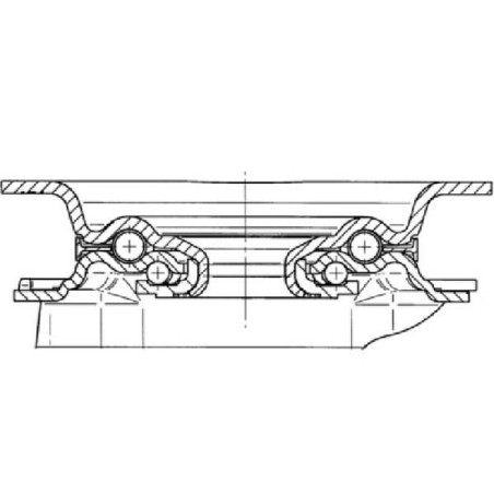 Roulettes pivotantes à bandage pneumatique TENTE 3470DPR200P63
