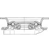 Roulettes pivotantes à bandage pneumatique TENTE 3470DPR200P63