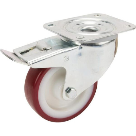 Roulettes pivotantes à bandage en polyuréthane TENTE 3477UAR080P62