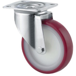Roulettes pivotantes à bandage en polyuréthane TENTE 3470UAR160P63
