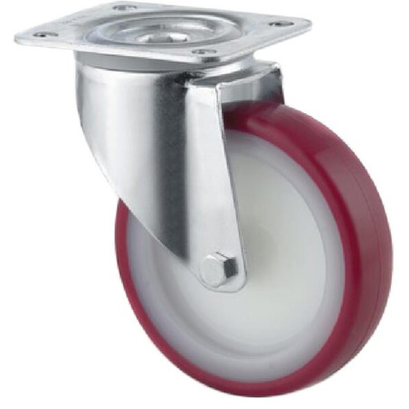 Roulettes pivotantes à bandage en polyuréthane TENTE 3470UAR160P63