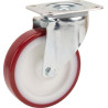 Roulettes pivotantes à bandage en polyuréthane TENTE 3470UAR125P62