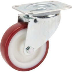 Roulettes pivotantes à bandage en polyuréthane TENTE 3470UAR100P62