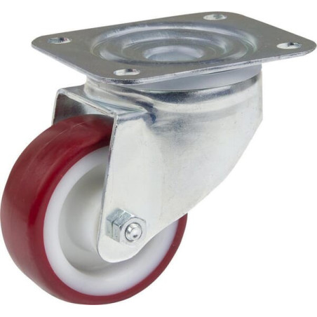 Roulettes pivotantes à bandage en polyuréthane TENTE 3470UAR080P62