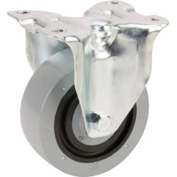 Roulettes pivotantes à bandage en polyamide gris et anneau central en caoutchouc TENTE 3478HUR100P62