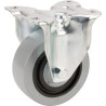 Roulettes pivotantes à bandage en polyamide gris et anneau central en caoutchouc TENTE 3478HUR100P62