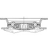 Roulettes pivotantes à bandage en polyamide gris et anneau central en caoutchouc TENTE 3477HUR125P62