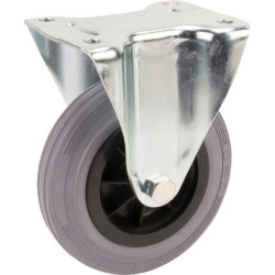 Roulettes pivotantes à bandage en caoutchouc noir TENTE 3478PIR160P63