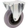 Roulettes pivotantes à bandage en caoutchouc noir TENTE 3478PIR160P63