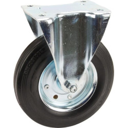Roulettes pivotantes à bandage en caoutchouc noir TENTE 3478DVR200P63