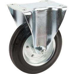 Roulettes pivotantes à bandage en caoutchouc noir TENTE 3478DVR160P63