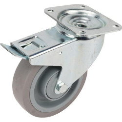 Roulettes pivotantes à bandage en caoutchouc élastique TENTE 3477UFP125P62