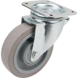 Roulettes pivotantes à bandage en caoutchouc élastique TENTE 3470UFP160P63