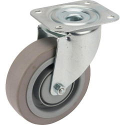 Roulettes pivotantes à bandage en caoutchouc élastique TENTE 3470UFP125P62