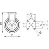 Roulettes fixe TENTE 2478PJP125P50