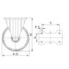 Roulettes en matière synthétique à platine de fixation TENTE 3438POO065P609554