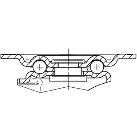 Roulettes en matière synthétique à platine de fixation TENTE 3430POO065P609570