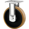 Roulette pivotante, chape et platine en acier mécano-soudé, zingué bleu TENTE 9688FTP100P63