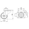 Roulette pivotante TENTE 3470UOJ080P62