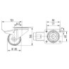 Roulette pivotante et frein TENTE 3477UOJ080P62