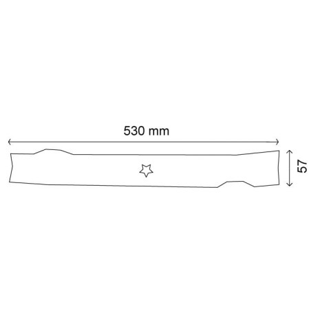 LAME MULCHING  AYP 5 étoiles 53 cm